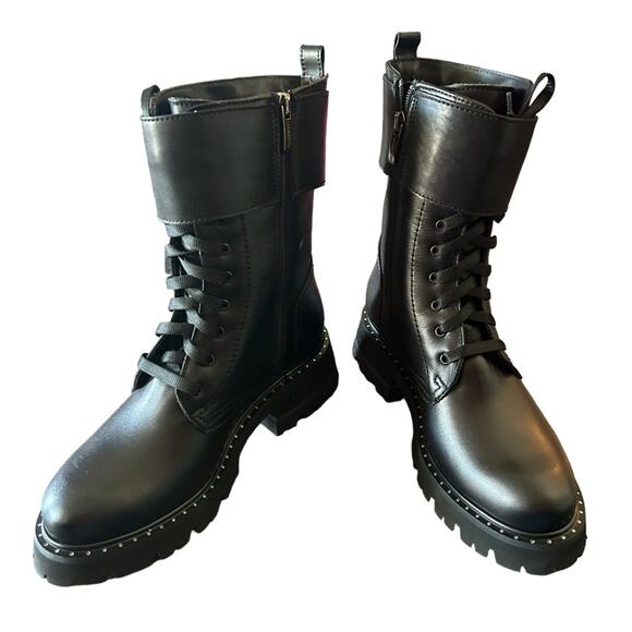 La Canadienne Cody Leather Combat Boots Waterproof Grunge Punk Goth NEW Size 6 - Picture 5 of 11